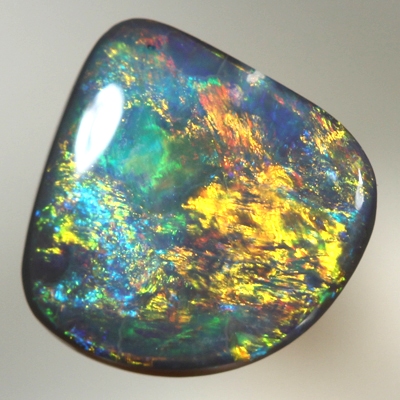 SOLID BLACK OPAL Gemmy golden multicolour SEE VIDEO